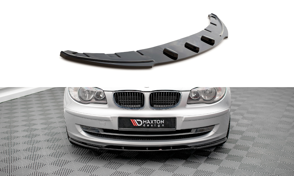 Maxton Front Ansatz V.2 für BMW 1er E81 Facelift schwarz Hochglanz