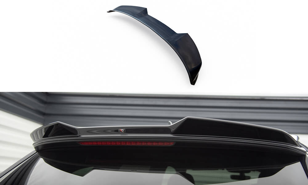 Maxton Spoiler CAP für 3D Audi Q7 Mk2 schwarz Hochglanz