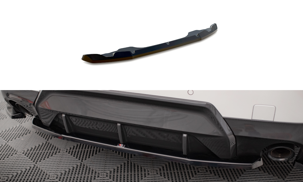 Maxton Mittlerer Diffusor Heck Ansatz für BMW 2 Coupe M-Paket G42 schwarz Hochglanz