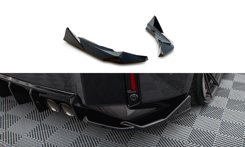 Maxton Heck Ansatz Flaps Diffusor V.4 für BMW M2 G87 schwarz Hochglanz