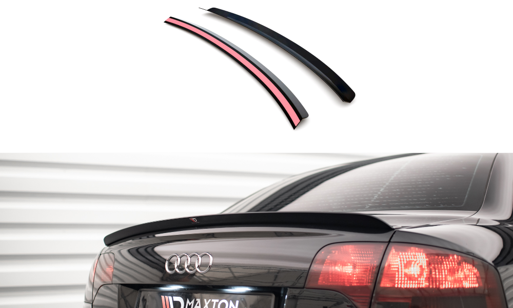 Maxton Spoiler CAP für Audi A4 Limousine S-Line B7 schwarz Hochglanz