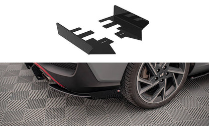 Maxton Hintere Seiten Flaps für Hyundai I30 Fastback N-Line Mk3 Facelift schwarz Hochglanz