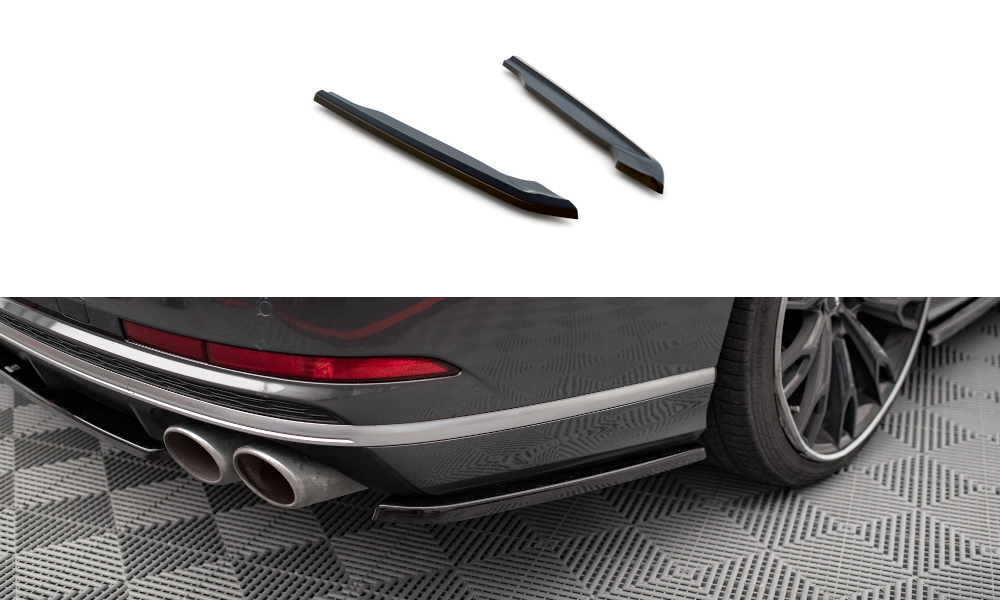 Maxton Heck Ansatz Flaps Diffusor für Audi S8 D5 schwarz Hochglanz