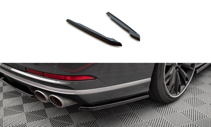 Maxton Heck Ansatz Flaps Diffusor für Audi S8 D5 schwarz Hochglanz