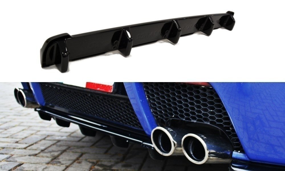 Maxton Mittlerer Diffusor Heck Ansatz für ALFA ROMEO 147 GTA DTM LOOK schwarz Hochglanz