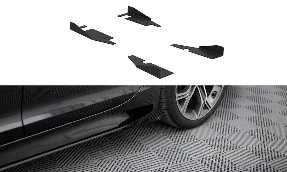 Maxton Side Flaps Kia Stinger GT / GT-Line / Standard Mk1 schwarz Hochglanz