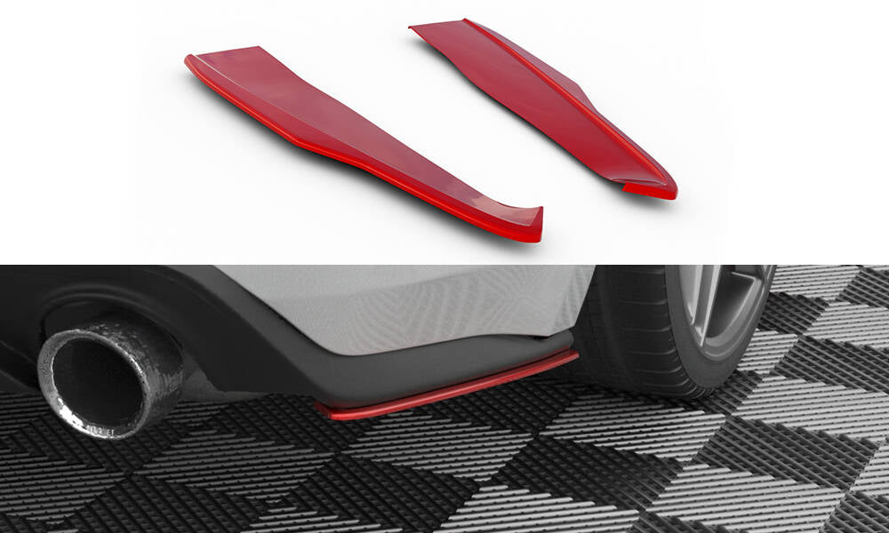 Maxton Heck Ansatz Flaps Diffusor V.2 für Ford Mustang Mk6 Facelift schwarz Hochglanz