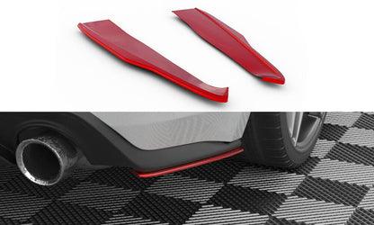 Maxton Heck Ansatz Flaps Diffusor V.2 für Ford Mustang Mk6 Facelift schwarz Hochglanz
