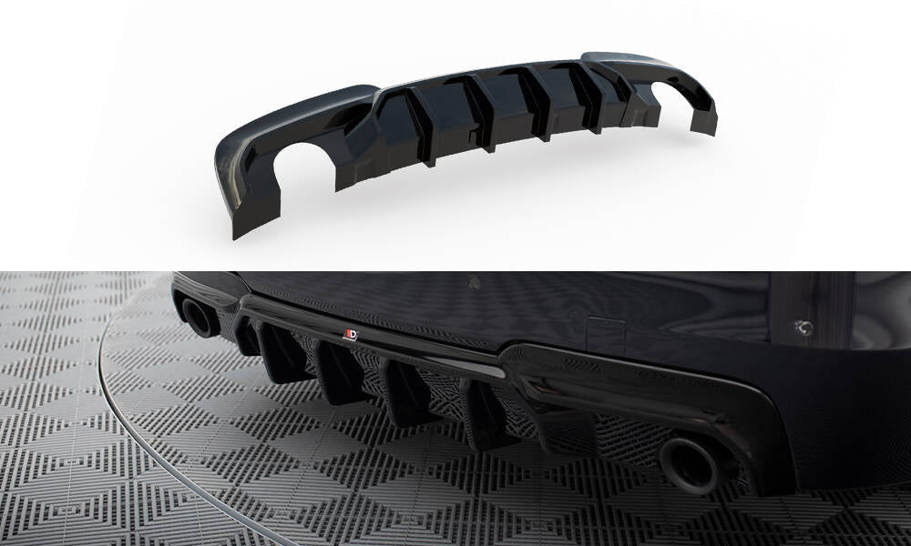 Maxton Diffusor Heck Ansatz V.2 für BMW 5er M-Paket F10 (Version mit zwei Einzelauspuffanlagen)