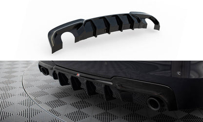 Maxton Diffusor Heck Ansatz V.2 für BMW 5er M-Paket F10 (Version mit zwei Einzelauspuffanlagen)