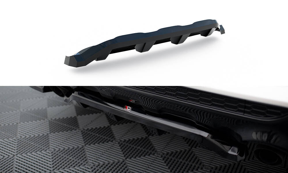 Maxton Mittlerer Diffusor Heck Ansatz DTM Look für Ford Kuga ST-Line Mk2 schwarz Hochglanz