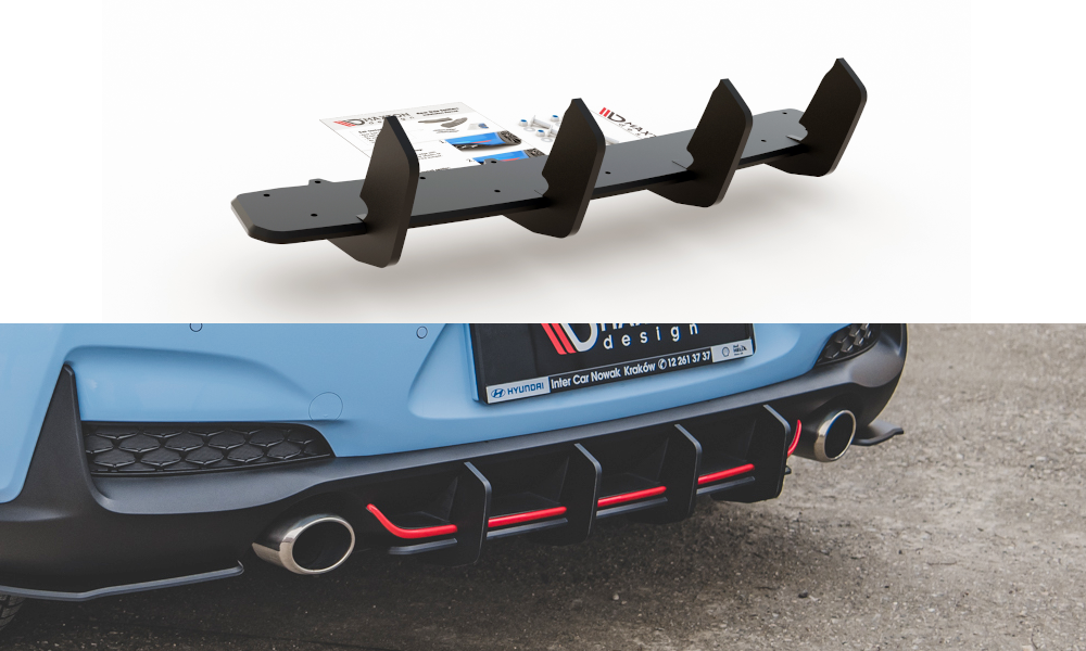 Maxton Robuste Racing Heckschürze V.2 für Hyundai I30 N Mk3 Hatchback