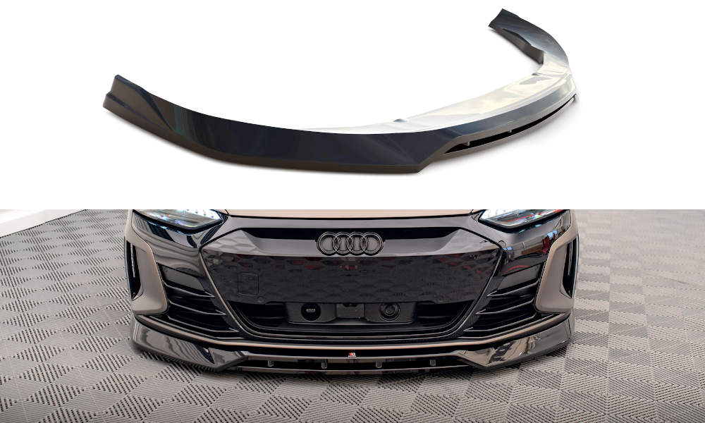 Maxton Front Ansatz V.3 für Audi e-Tron GT / RS GT Mk1 schwarz Hochglanz