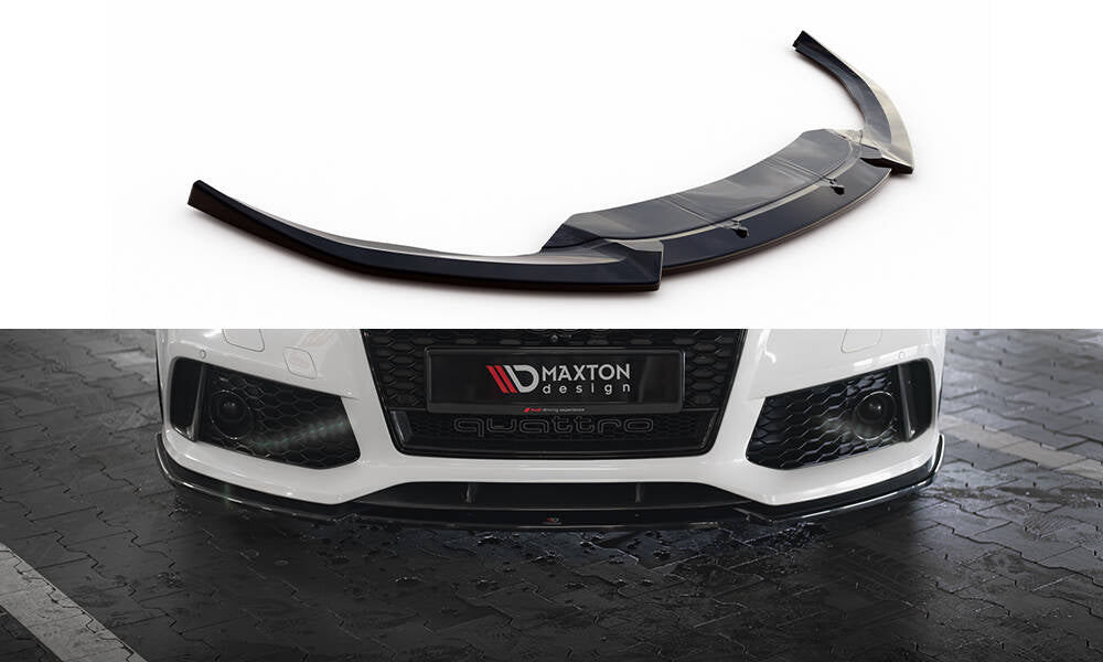 Maxton Front Ansatz V.3 für Audi RS7 C7 Facelift schwarz Hochglanz