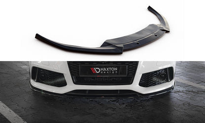 Maxton Front Ansatz V.3 für Audi RS7 C7 Facelift schwarz Hochglanz