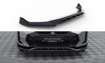 Maxton Front Ansatz V.2 für BMW X6 M-Paket G06 Facelift schwarz Hochglanz