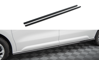 Maxton Seitenschweller Ansatz für Citroen Jumpy l2 /l3 Mk3 schwarz Hochglanz