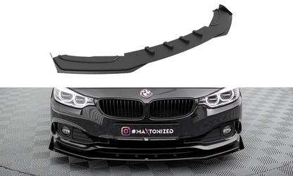 Maxton Street Pro Front Ansatz für +Flaps für + Flaps BMW 4er Gran Coupe F36 schwarz Hochglanz