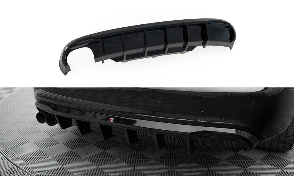 Maxton Diffusor Heck Ansatz für Audi A5 Coupe / Cabrio S-Line 8T (Einseitige Doppelauspuffversion)