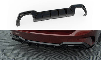 Maxton Diffusor Heck Ansatz für BMW M340i G20 / G21 (Passend für Fahrzeuge mit Anhängerkupplung) schwarz Hochglanz