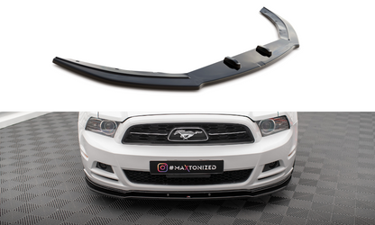 Maxton Front Ansatz für Ford Mustang Mk5 Facelift schwarz Hochglanz