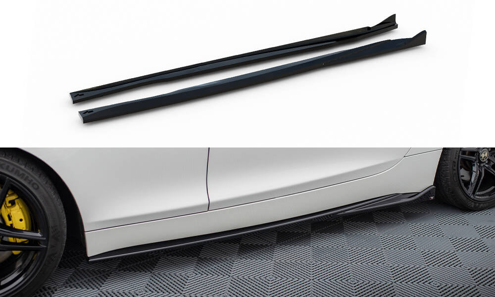 Maxton Seitenschweller Ansatz für BMW Z4 E89 schwarz Hochglanz