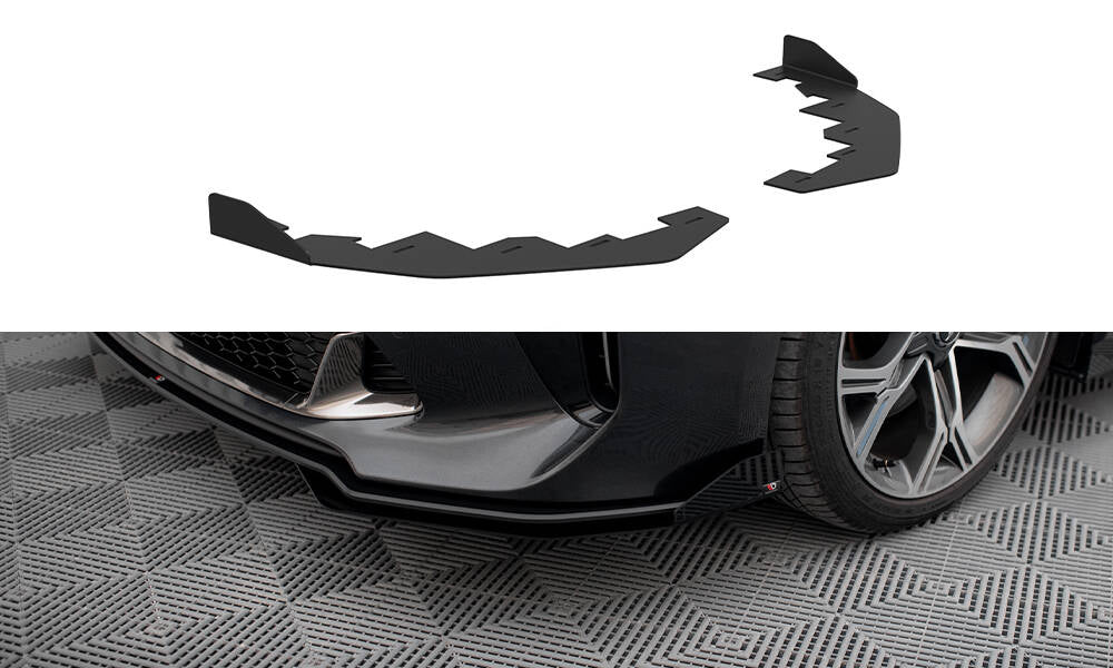 Maxton Front Flaps Kia Stinger GT / GT-Line / Standard Mk1 schwarz Hochglanz