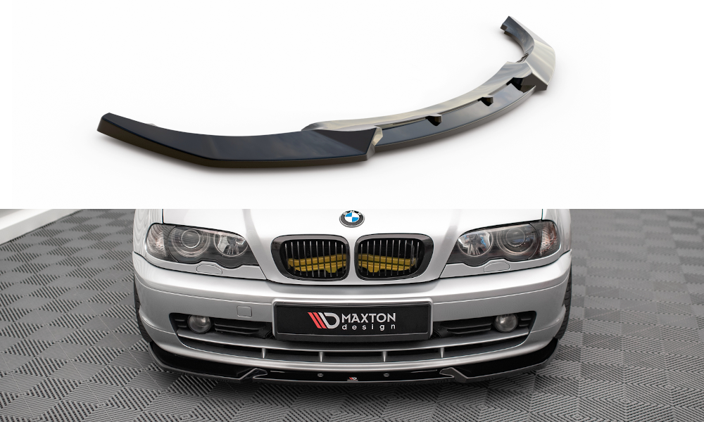 Maxton Front Ansatz V.3 für BMW 3er Coupe E46 schwarz Hochglanz