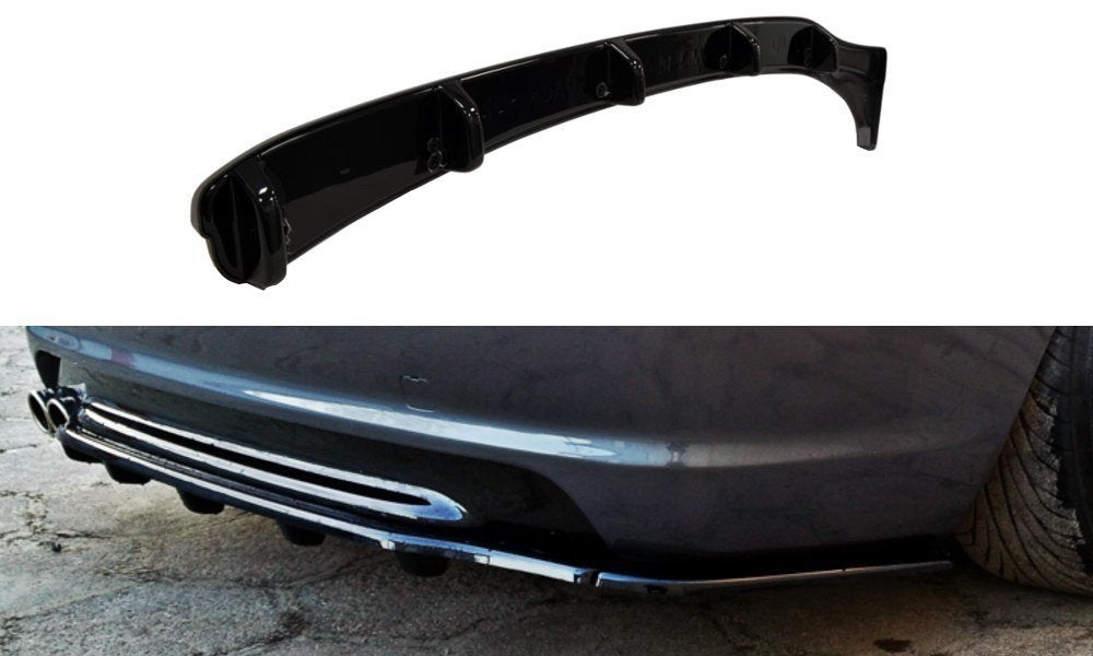 Maxton Mittlerer Diffusor Heck Ansatz für BMW 3er E46 M Paket COUPE DTM LOOK schwarz Hochglanz