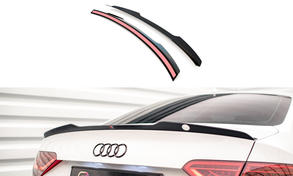 Maxton Spoiler CAP für Audi A5 Coupe 8T schwarz Hochglanz