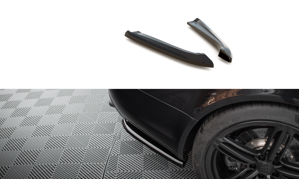 Maxton Heck Ansatz Flaps Diffusor für Audi RS6 Avant C6 schwarz Hochglanz