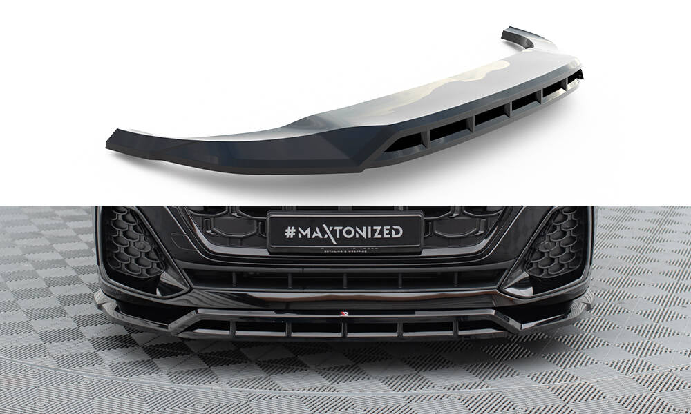 Maxton Front Ansatz für Audi SQ8 / Q8 S-Line Mk1 Facelift schwarz Hochglanz