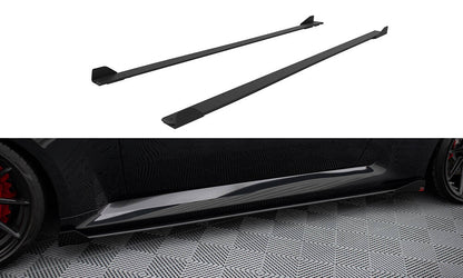 Maxton Street Pro Seitenschweller Ansatz für V.1 für + Flaps BMW M2 G87 schwarz Hochglanz