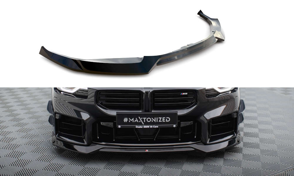 Maxton Front Ansatz V.1 für BMW M2 G87 schwarz Hochglanz