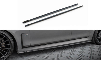 Maxton Seitenschweller Ansatz für V.2 für BMW 7 G11 M-Paket Facelift schwarz Hochglanz