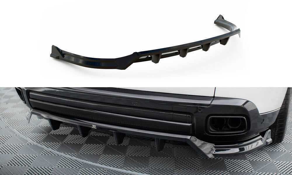 Maxton Mittlerer Diffusor Heck Ansatz DTM Look für Rolls Royce Cullinan schwarz Hochglanz