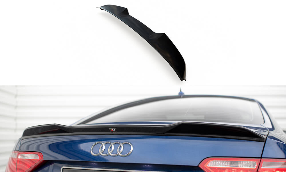 Maxton Spoiler CAP für 3D Audi A5 Coupe 8T schwarz Hochglanz