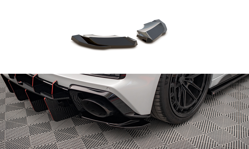 Maxton Heck Ansatz Flaps Diffusor für Audi R8 Mk2 Facelift schwarz Hochglanz