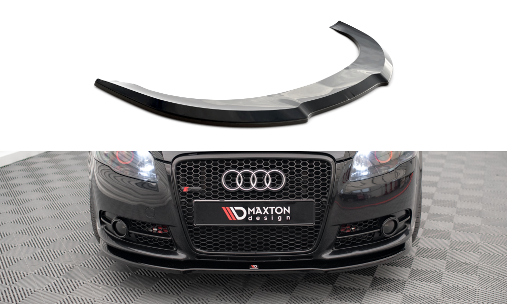 Maxton Front Ansatz für Audi A4 S-Line B7 schwarz Hochglanz