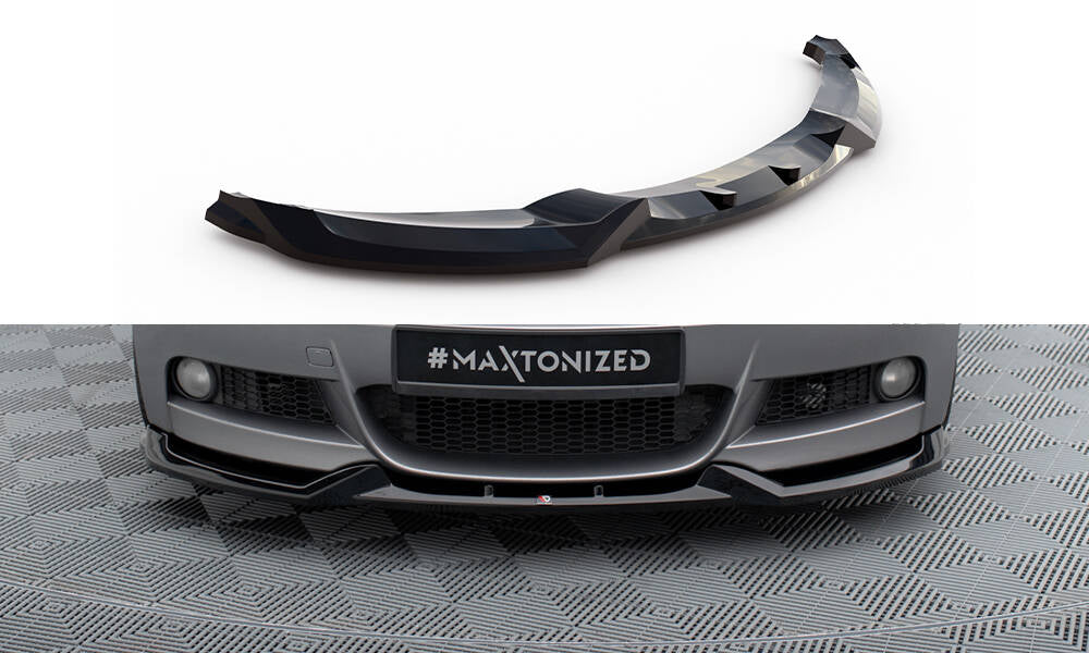 Maxton Front Ansatz V.1 für BMW 1er M-Paket E82 schwarz Hochglanz