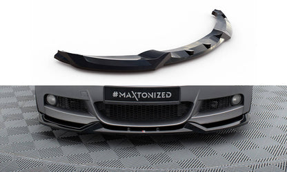 Maxton Front Ansatz V.1 für BMW 1er M-Paket E82 schwarz Hochglanz