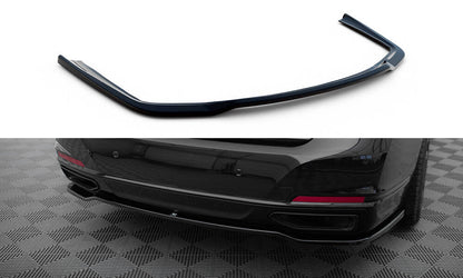 Maxton Zentrale Hinten Splitte BMW 7 G11 Facelift schwarz Hochglanz