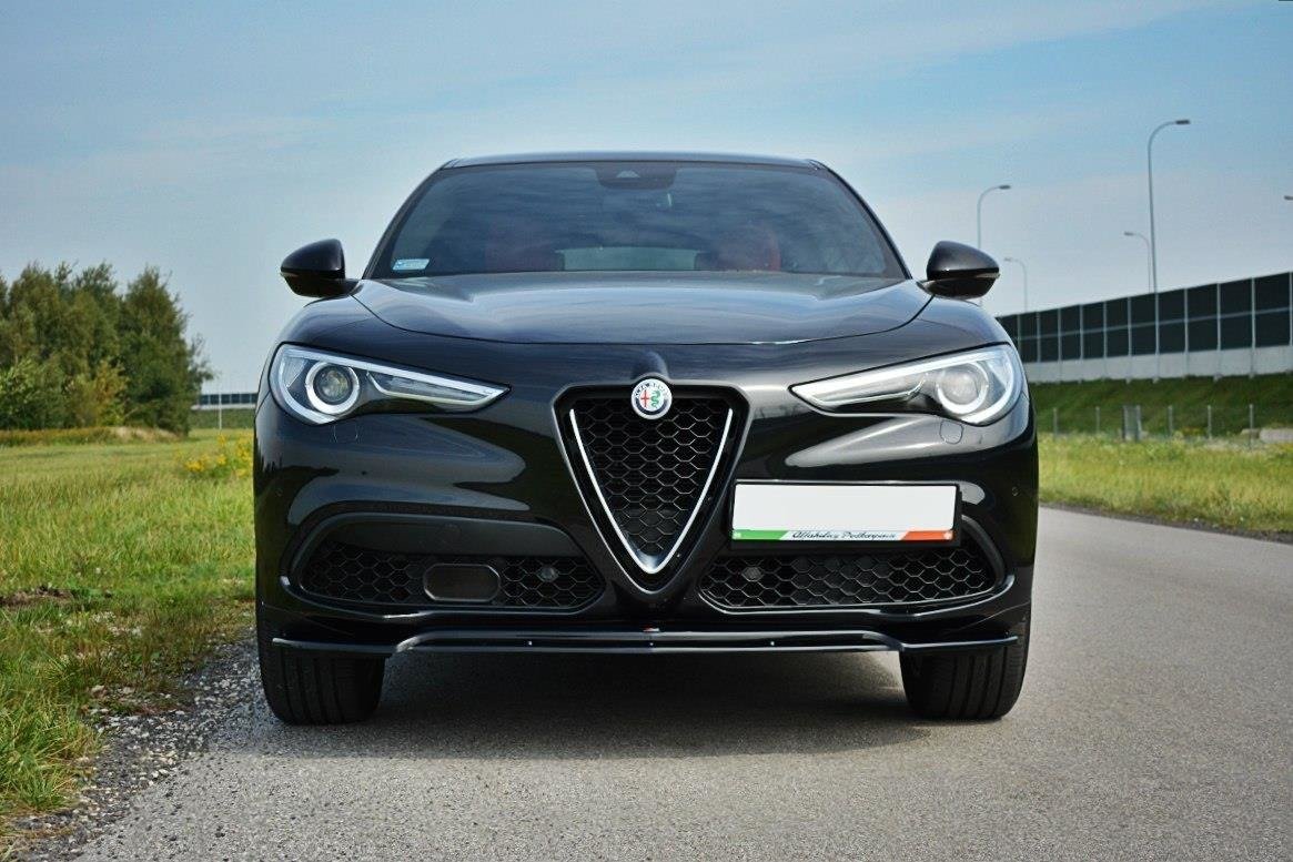 Maxton Front Ansatz V.2 für Alfa Romeo Stelvio schwarz matt