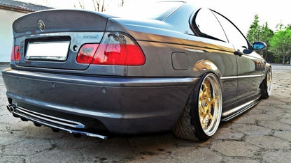 Maxton Mittlerer Diffusor Heck Ansatz für BMW 3er E46 M Paket COUPE DTM LOOK schwarz Hochglanz