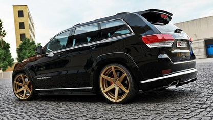 Maxton Mittlerer Diffusor Heck Ansatz für Jeep Grand Cherokee WK2 Summit Facelift DTM LOOK schwarz Hochglanz