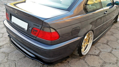 Maxton Mittlerer Diffusor Heck Ansatz für BMW 3er E46 M Paket COUPE DTM LOOK schwarz Hochglanz
