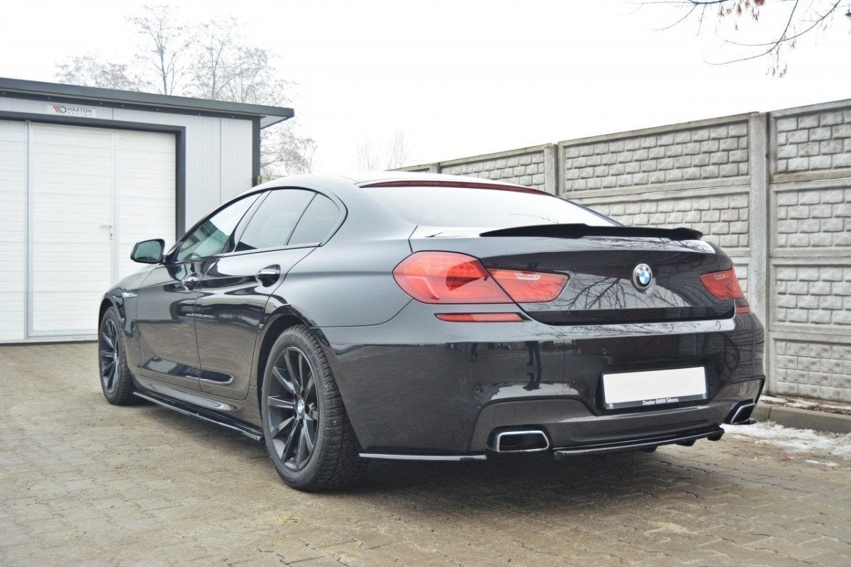 Maxton Mittlerer Diffusor Heck Ansatz für BMW 6er Gran Coupé M Paket DTM LOOK schwarz Hochglanz