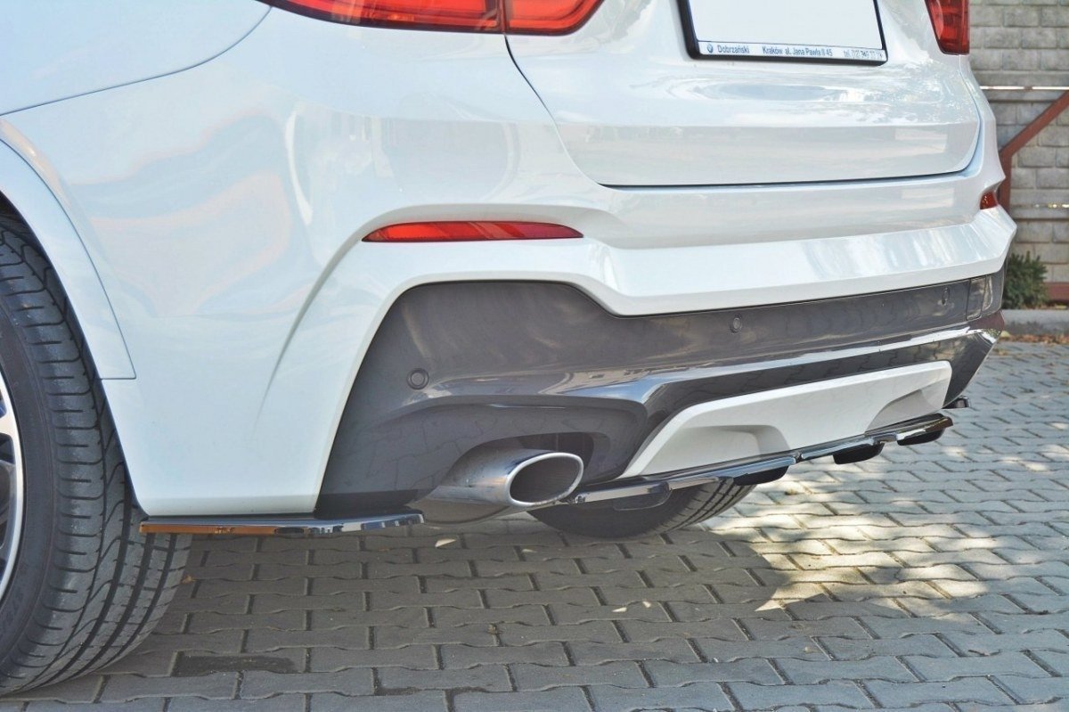 Maxton Mittlerer Diffusor Heck Ansatz für BMW X4 M Paket DTM LOOK schwarz Hochglanz