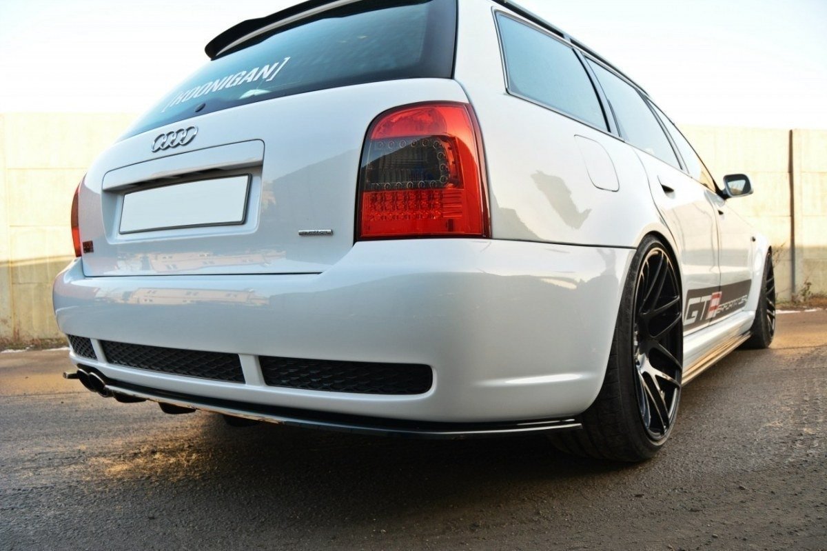 Maxton Diffusor Heck Ansatz für AUDI RS4 B5 DTM LOOK schwarz Hochglanz