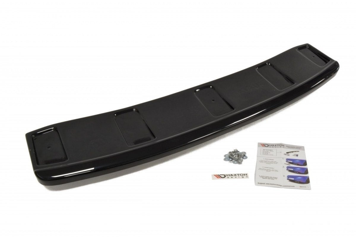 Maxton Mittlerer Diffusor Heck Ansatz für AUDI A7 S-LINE (FACELIFT) im DTM LOOK schwarz Hochglanz